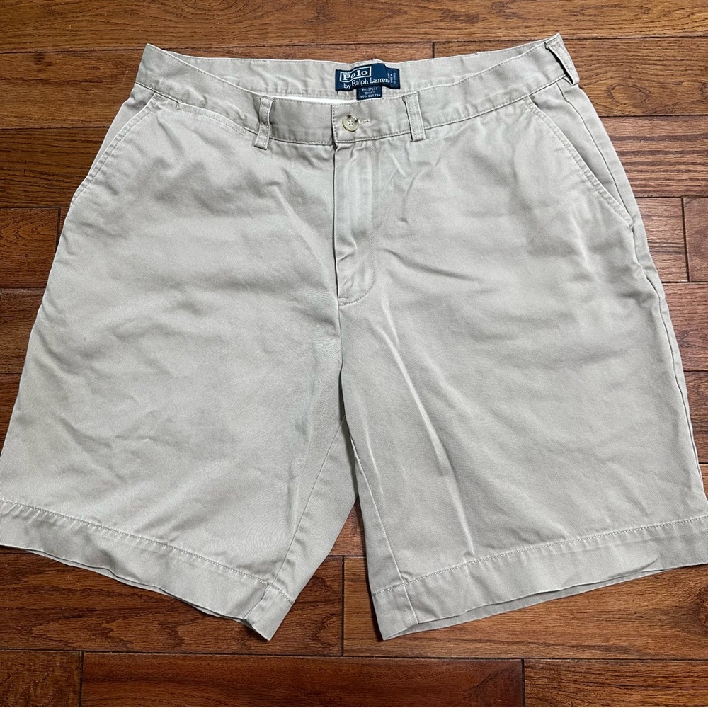 Polo by Ralph Lauren Men's Khaki Flat Front Shorts